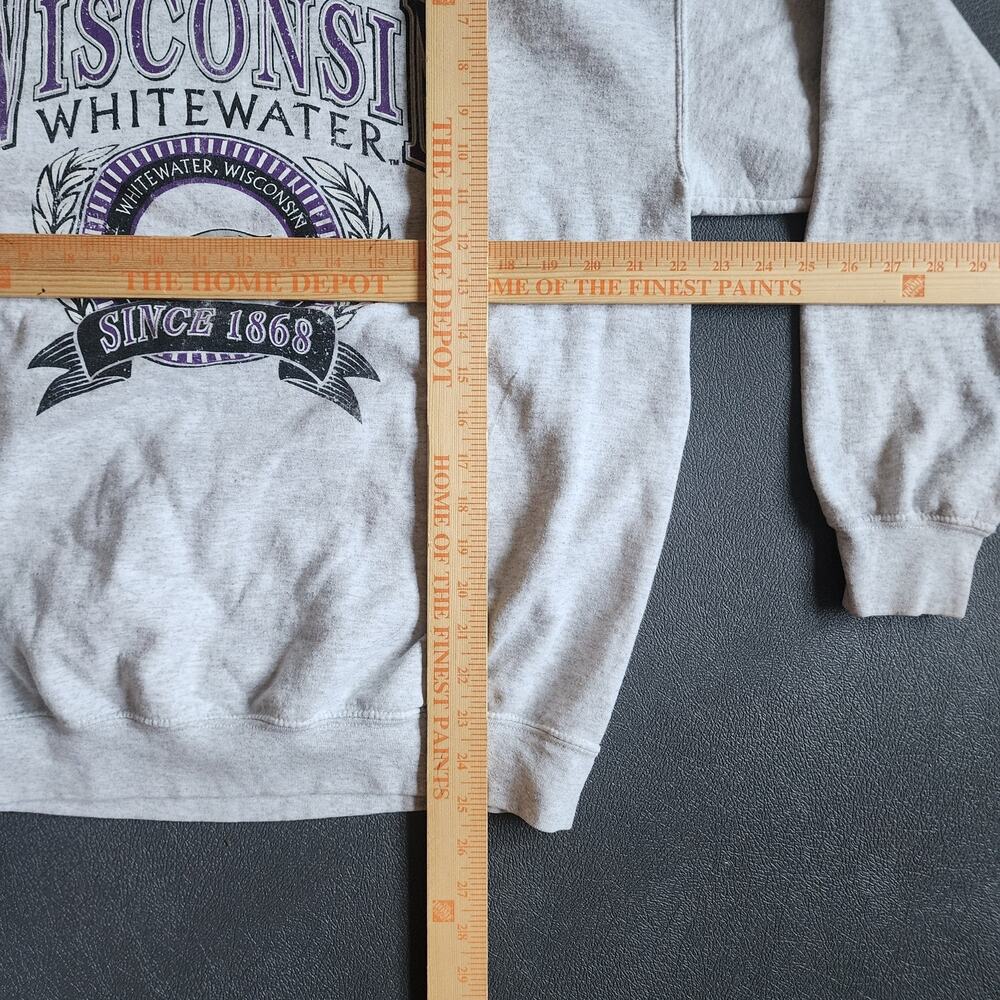 Vintage UW-Whitewater Grey Pullover Sweatshirt Large - Picture 5 of 6